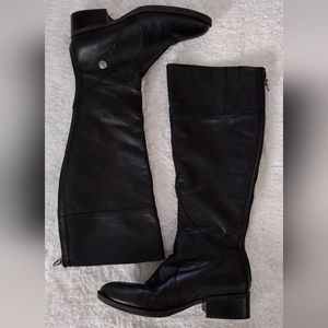 Sole Bound by Baretraps Black Dreia Leather Zip-up Riding Boots Size 7.5M